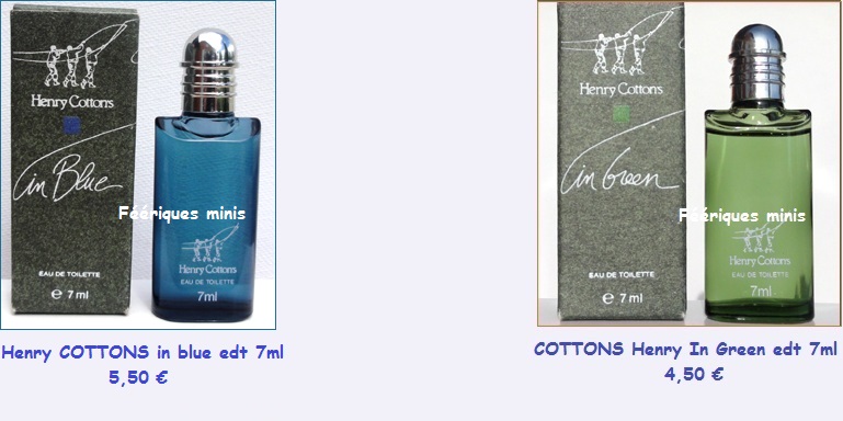 Cottons Henry in blue et in green