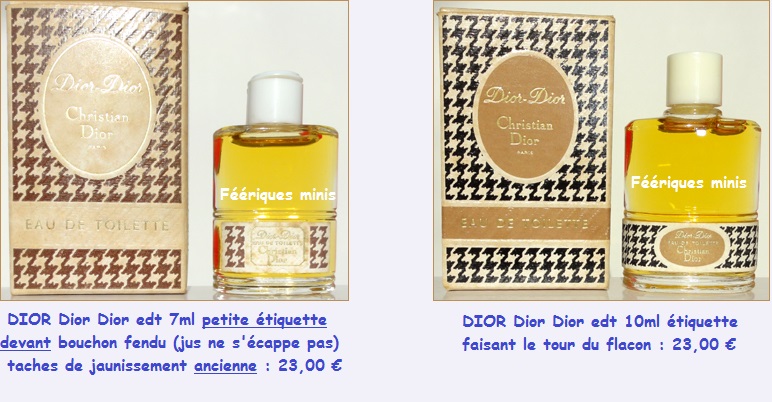 DIOR Dior Dior edt 2 versions