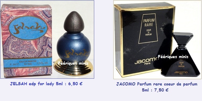 JELSAH for lady et JACOMO Parfum Rare