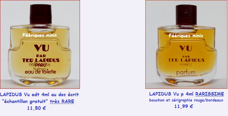 LAPIDUS Vu edt et parfum