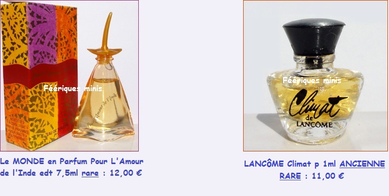 LE MONDE EN PARFUM Pour L`Amour de l`Inde et LANCôME Climat parfum