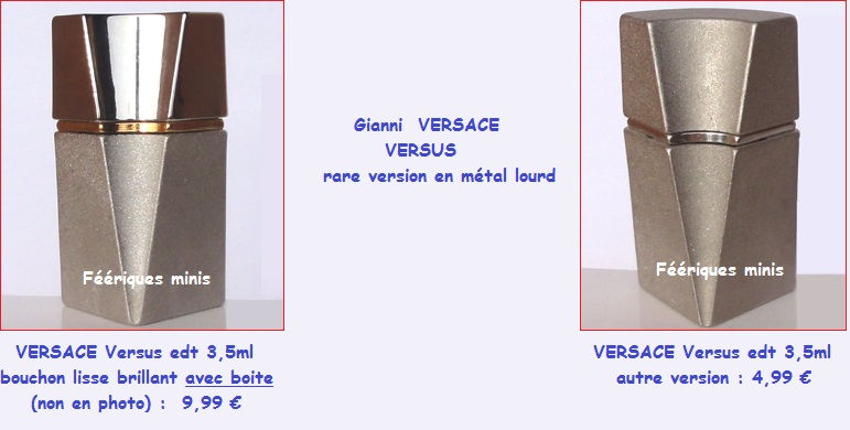 VERSACE Versus edt 3,5ml métal lourd 2 versions